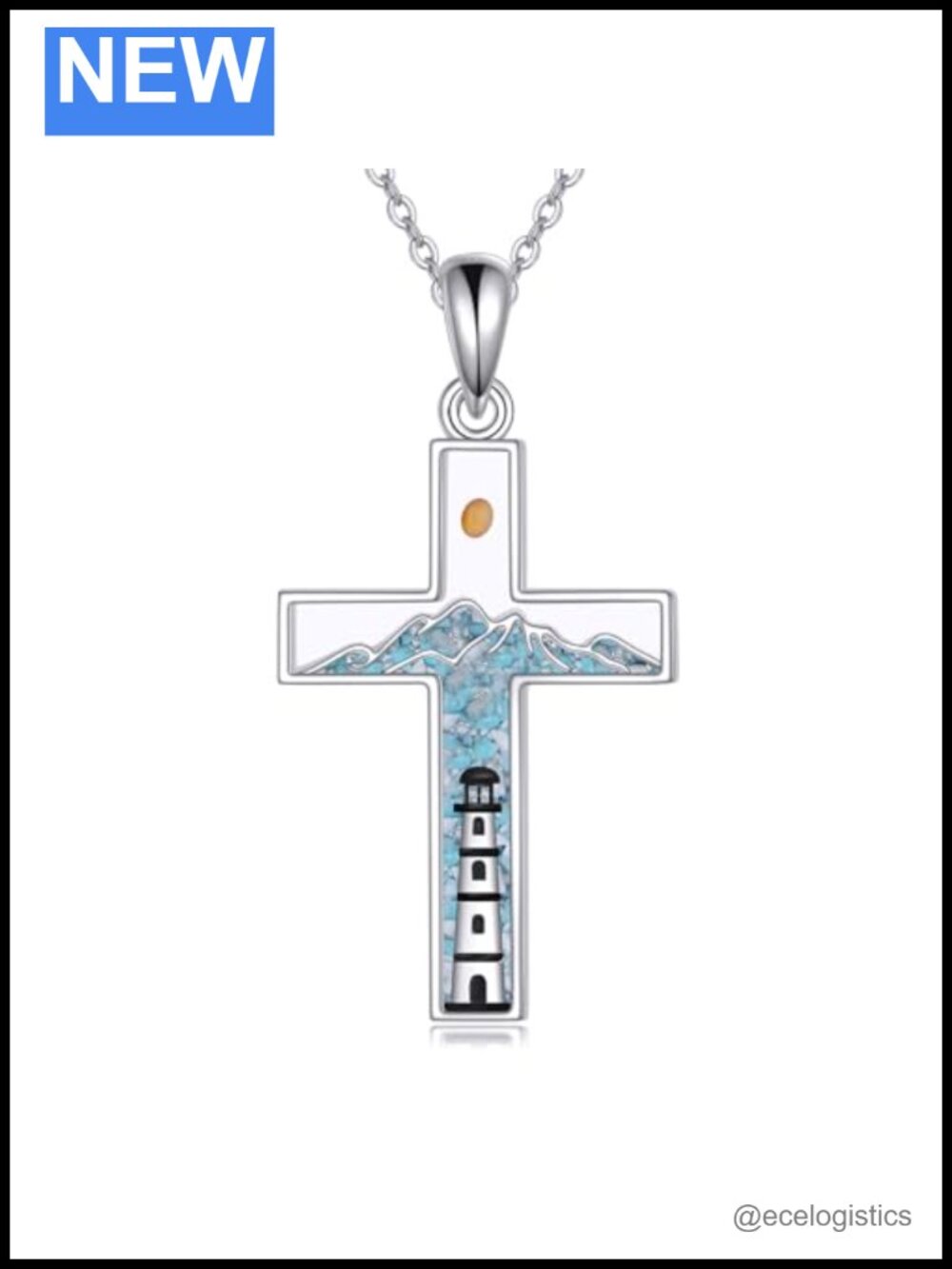 925 Sterling Silver Cross Pendant Necklace Christian Catholic Faith Jewelry Gift
